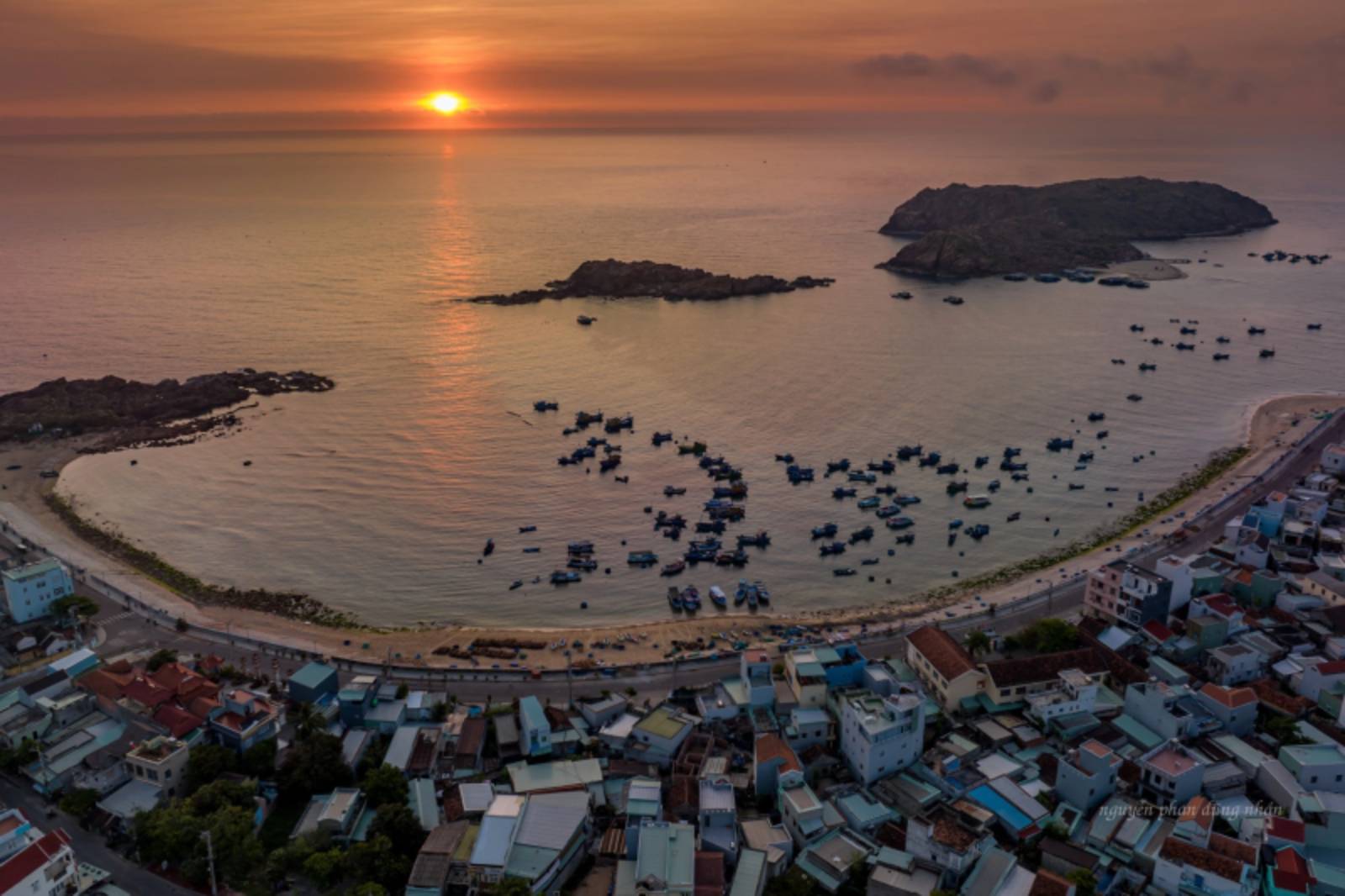 The beautiful fishing village of Nhon Hai