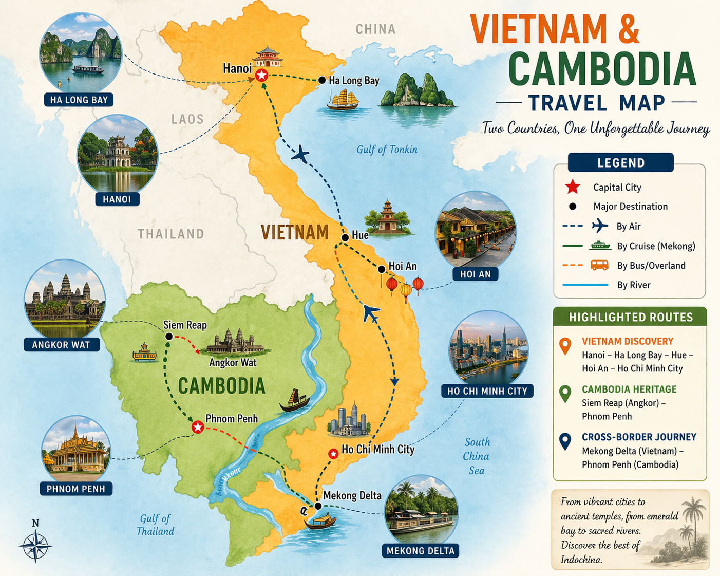 Travel Routes Between Vietnam and Cambodia